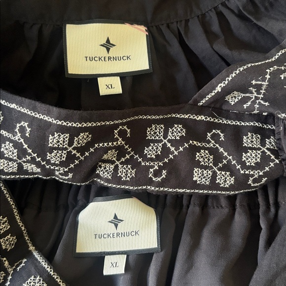 NWT Tuckernuck Embroidered Bouquet Jansen Black 2 Piece Maxi Skirt Set Sz XL - Picture 12 of 13